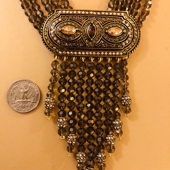 Heidi Daus Swarovski crystal Art Deco necklace - Picture 3 of 15